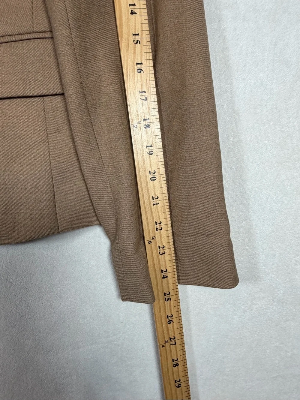 J. Crew Women's Gold Button Size 10 Wool Blend Camel Brown Tailored Blazer